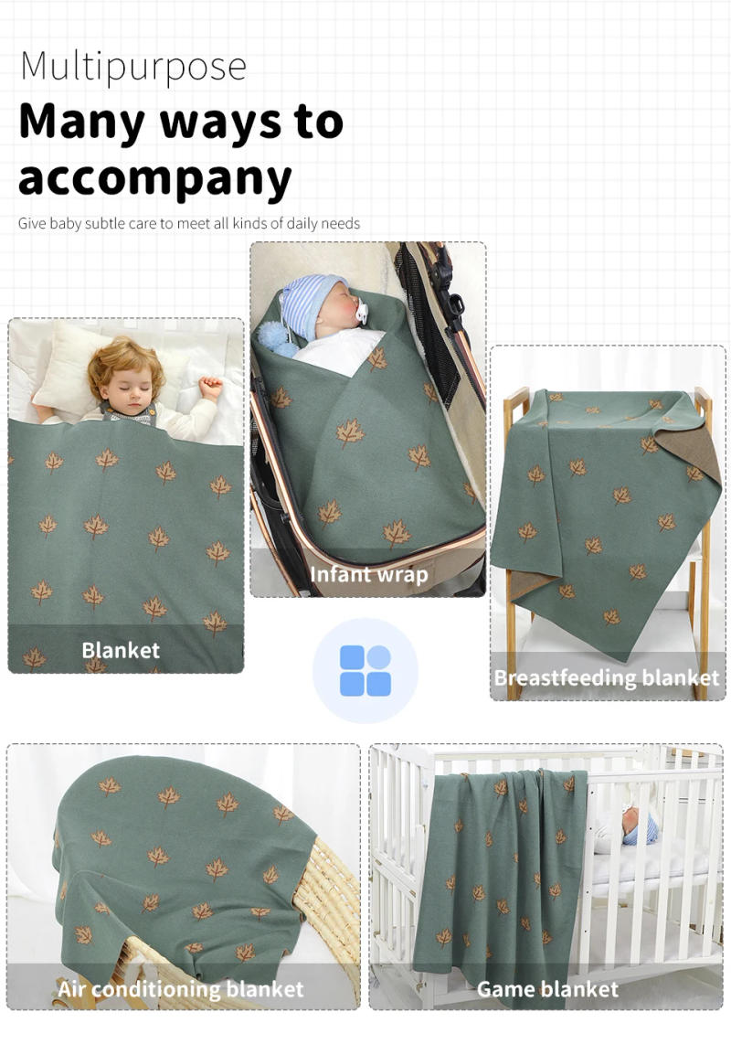 Description Picture 5 of itemSuper Soft Baby Cotton Blankets Knit 90*70cm Newborn Boys Girls Comfort Stroller Swaddle Wrap Cover Stuff All Seasons Bed Sheets