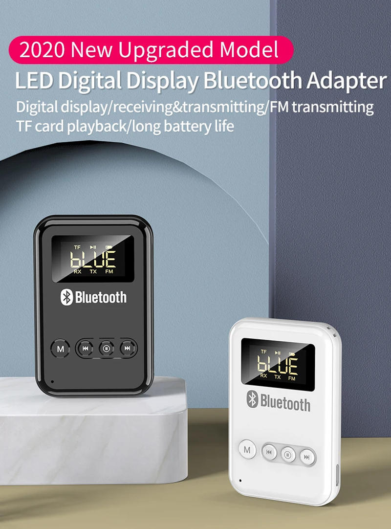 Description Picture 2 of itemBluetooth Receiver Transmitter Bluetooth 5.0 Wireless Adapter 3.5mm Jack AUX FM Car Kit Handsfree Call & Mic For PC TV Speaker