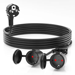 Power extension cord 5cm/3/5/7M, male to female European standard electrical power socket with protected plug, 3680W 250V 16A