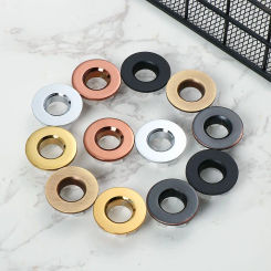 Bathroom Sink Round Hole Overflow Cover Basin Faucet Sink Hole Cover Six-foot Ring Insert Replacement Daily Tools