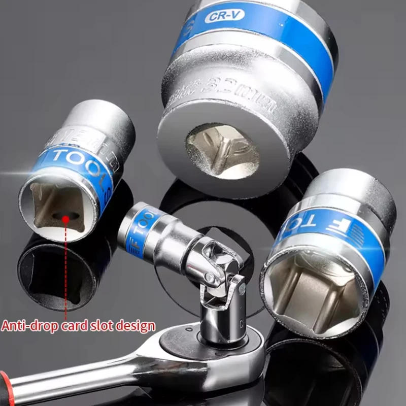 Description Picture 3 of item12Pcs 1/2-Inch Ratchet Socket Set Wrench Socket Portable Socket Wrench Set Socket Wrench Extension Sockets For Home And Garage