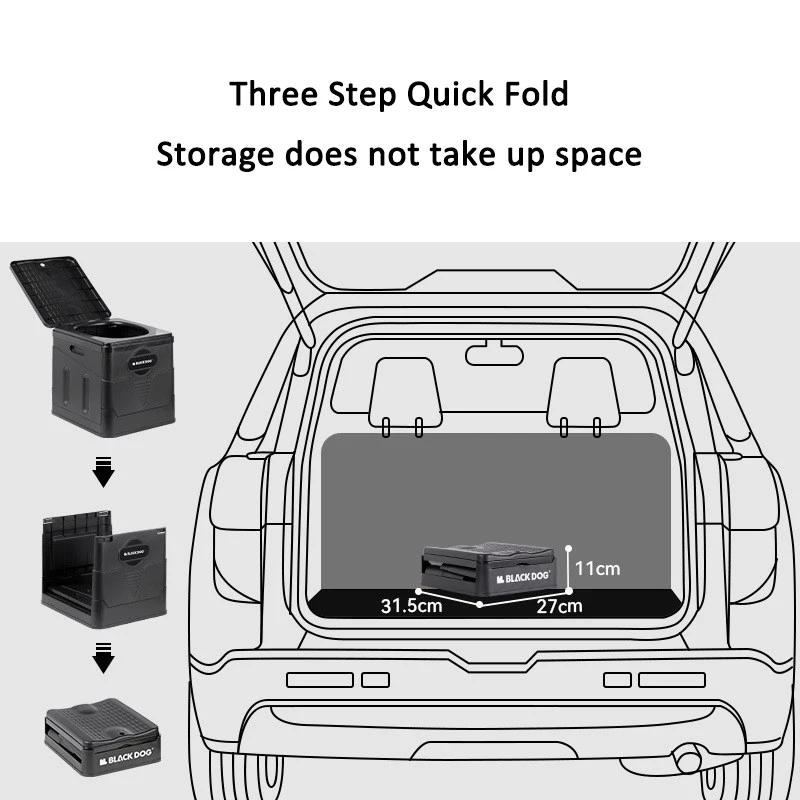 Description Picture 5 of itemBlackdog PP Folding Toilet Bowl Toilet Portable Load-bearing Strong Toilet/Trash Can/Storage Box/Stool Outdoor Camping Essential