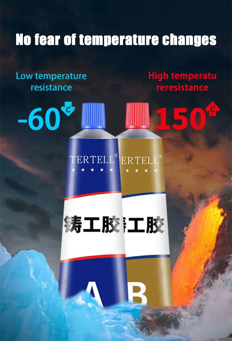 Description Picture 4 of itemAB Type Casting Repair Glue High Temperature Resistant Liquid Metal Welding Filler Metal Repair Glue Super Strong Sticks Sealers