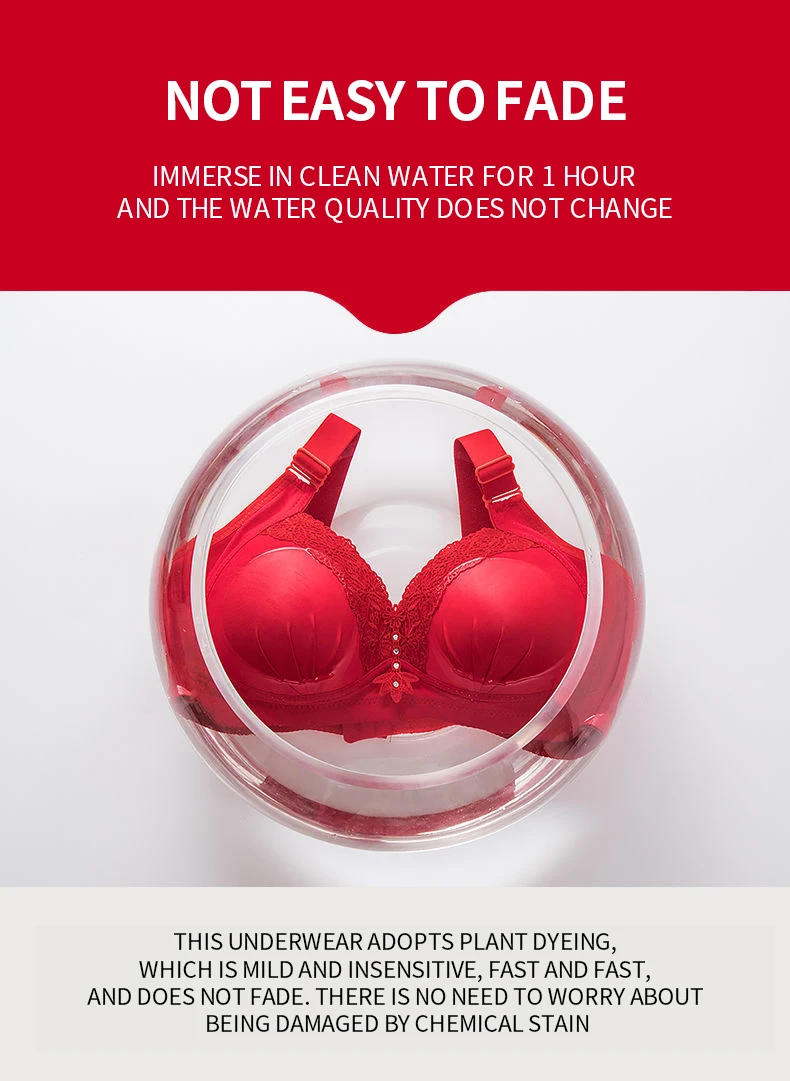 Description Picture 6 of itemHigh Quality Large Size No Steel Ring Ladies Underwear Bra Thin Section Gathering Breathable Sweat Absorbent Ladies Bra Sexy