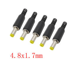 5/10Pcs DC Power Male Plug 4.8 x 1.7mm Connector Adapter Soldering Type Electronic DIY Repair 4.8*1.7mm DC Plugs Connectors