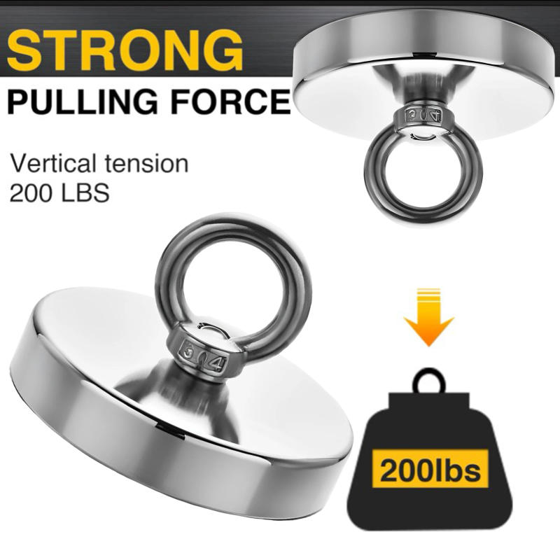 Description Picture 2 of itemHeavy Duty Magnetic Hooks Super Powerful Neodymium Magnet Strong Magnetic Force Ndfeb Hook For Household Salvage Sewer Dredging