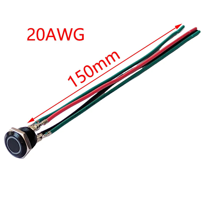 Description Picture 4 of item12mm Tiny Black Metal Button No Locking For LED Strip Light 3V -24V Light Dimmer Button Car Dashboard Household replacement