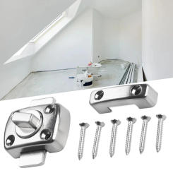Door Bolt Latch Lock Door Lock 1pc Anti-theft Bathroom Buckle Cast Hook Metal Privacy Right Angle Sliding Gate