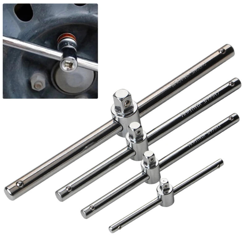 Description Picture 2 of item1/4" 3/8" Drive Sockets Wrench Extension Sliding T Bar Auto Repair Tool Material Lengthened Sliding Rod Hand Tools