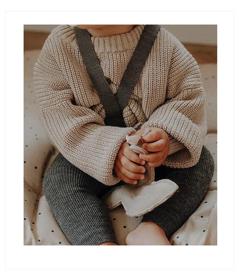 Description Picture 6 of item0-6T Newborn Baby Sweater Kid Boy Girl Winter Clothes Warm Thick Knit Pullover Top Infant Long Sleeve Basic Knitwear Outfit