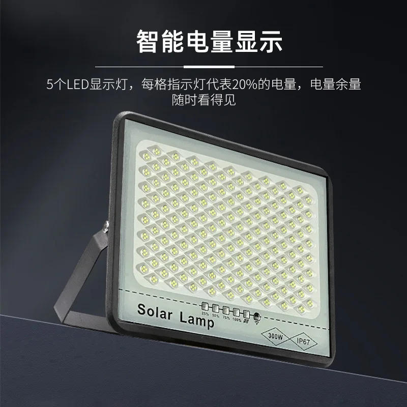Description Picture 4 of itemLED Solar Light Modern Design Solar Street Light Floodlight Waterproof Garden Light Outdoor IP67 Solar Lamp Garage Warehouse