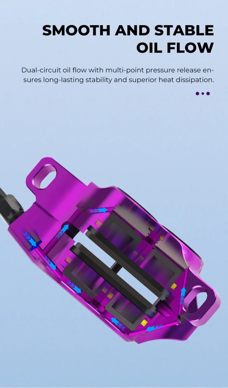 Description Picture 6 of itemSPEEDONE 4 Piston Hydraulic Brakes MTB Disc Brake Front And Rear Brake 850mm/1600mm XC AM HD E-Bike Disc Brake BOLANY With Cooli