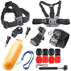Kit Set for Gopro 10 9 8 7 6 5 4 Monopod Tripod Chest Strap  Action camera Accessories for Xiao Yi 4k
