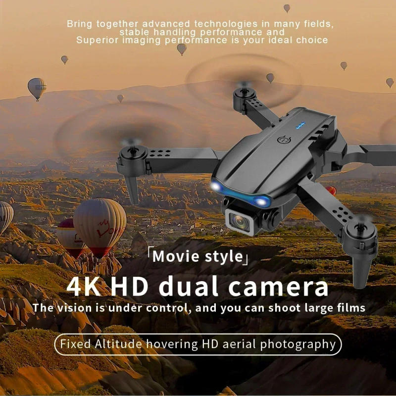 Description Picture 2 of itemE99MAX cross-border brushless drone HD aerial dual camera optical flow positioning folding remote control aircraft