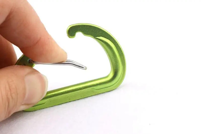 Description Picture 3 of itemMountaineering Buckle Safety Lock Outdoor Climbing Carabiner D Shape Small Tools Travel Accessories Equipment Aluminum Alloy