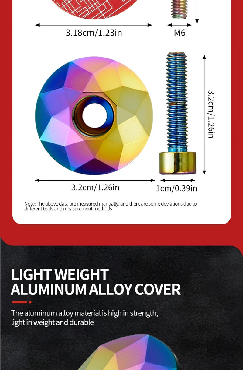 Description Picture 4 of itemMOTSUV Bicycle Bowl Cover MTB Road Bike Alloy Headset Stem Top Cover For 28.6mm Front Fork Pipe Cycling Accessories Bicycle Part