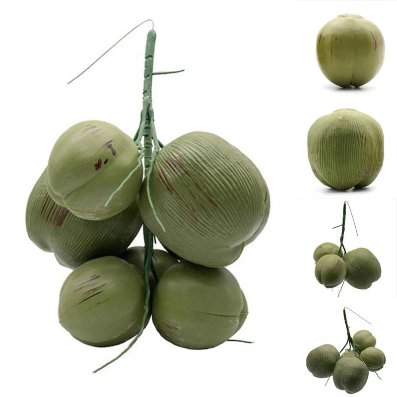 Description Picture 2 of itemFruit Ornament Artificial Coconuts Fake Coconuts Farmhouse Decorations Ornaments Simulated Coconuts Artificial Fruit Props