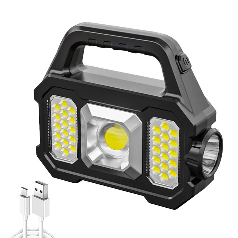 Description Picture 6 of item500lm Rechargeable Flashlight Waterproof 6 Gears Torch Light Portable Powerful Lantern Solar USB Charging for Camping Items
