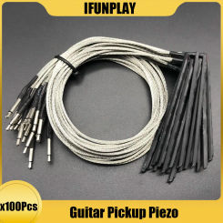 100Pcs 6 String Acoustic Guitar Bridge Saddle Rod Piezo Pickup Piezo for Folk Guitar Music Instrument Guitarra Parts Wholesale