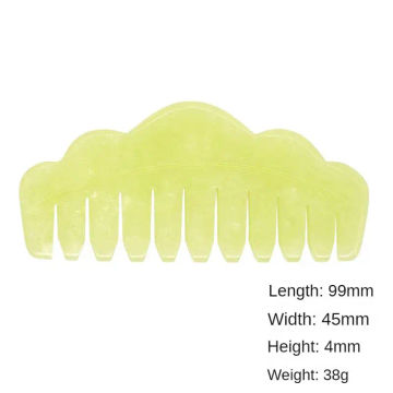 Jade Comb Women's Head Care Massage Smooth Green Phoenix Jade Massage Comb Jade Massage Comb