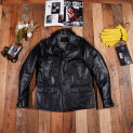 Tea Core Horse Skin American Retro Genuine Leather Top Layer Dispatcher Leather Coat Men's Jacket Japanese Style