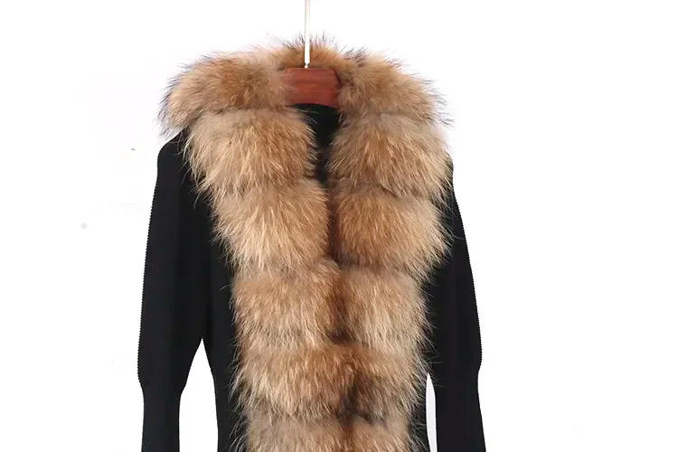 Description Picture 6 of itemHot Sales Lady Knitwear Autumn Winter Sweater Women Real Fox Fur Coat Knitted Cardigans with Natural Fur Fashion Streetwear