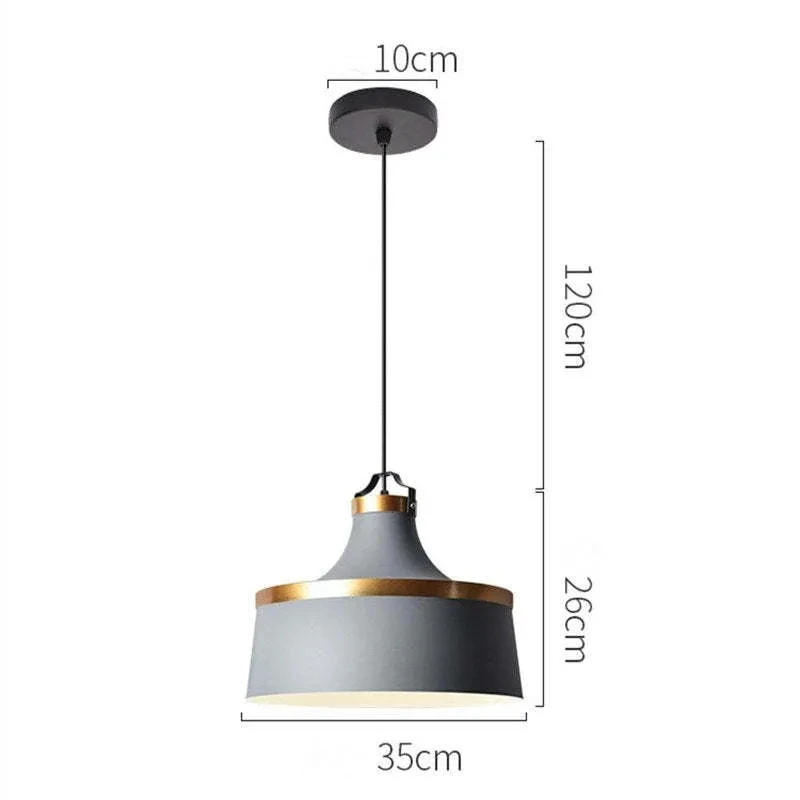 Description Picture 2 of itemNordic Pendant Lamp Iron Pendant Light E27 LED Chandelier Nordic Colorful Dinning Table Decor Kitchen Droplight