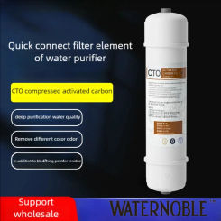 Waternoble Quick Connect Carbon Filter - Compressed Carbon CTO Universal for Chlorine Removal - Fits Most 10" Water Purifiers