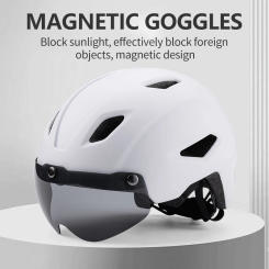 Eastinear's New Children's Bicycle Helmet Children's Sports Safety Riding Removable Magnetic Lens Helmet Protective Gear