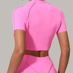 Women Yoga Top Slim Fit Sport T Shirts Fitness Clothes Short Sleeve Yoga Shirt Gym Top Running Active Wear Sport Short Sleeved