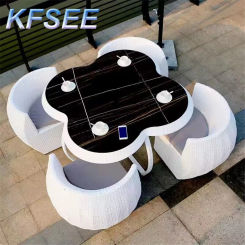 Romantic Kfsee Rattan Furniture Garden Table And Chair Set