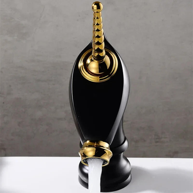 Description Picture 3 of itemBasin Faucets Brass unicorn Bathroom Sink Faucet Single Handle Deck Mounted Toilet Hot And Cold Mixer Water Tap