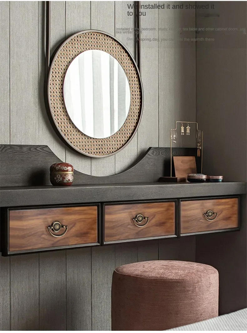 Description Picture 4 of itemEuropean Style Drawer Wardrobe Copper Handle Antique Copper Pull Ring Handle Antique and Simple Hanging Ring Cabinet Door Handle