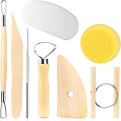 8Pcs/Set Clay Tools DIY Ceramics Molding Tools Wood Knife Pottery Tool Set Clay Sculpting Kits Carving Ceramic Tools Practical
