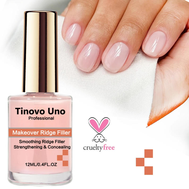 Description Picture 2 of itemTinovo Uno Nail Strengthener Makeover Ridge Filler Base Coat 12ML Healthy Pink Base Oil Nail Hardener Manicure Repair Thin Nails