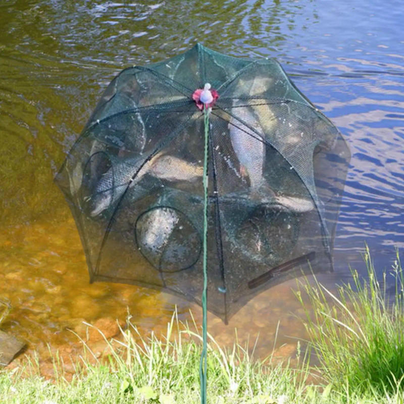 Description Picture 6 of itemFishing Net Mesh Folded Hexagon Octagon 6/8 Holes Fish shrimp Automatic Trap Crayfish catcher Fish Network Baits cast Mesh Trap