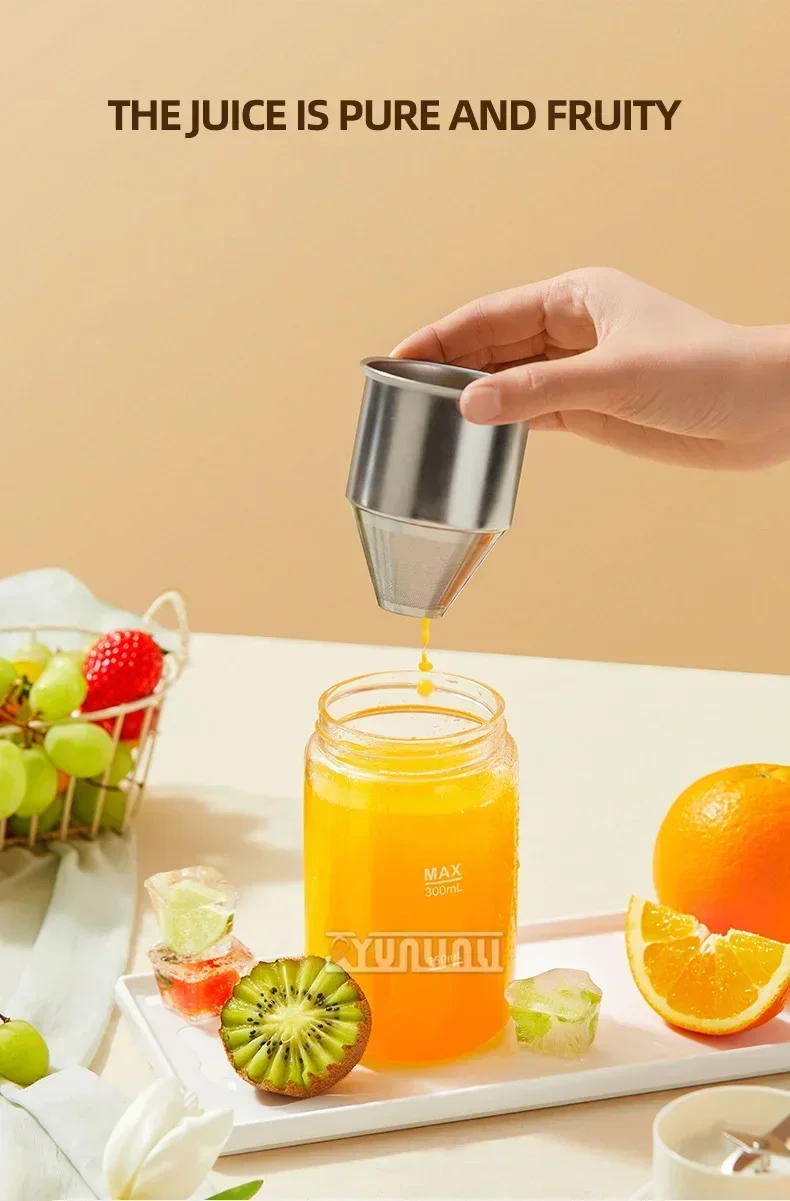 Description Picture 4 of item300ml Fruit Squeeze Juice Cup,household Small Portable Juicer Multifunctional Electric Juicer