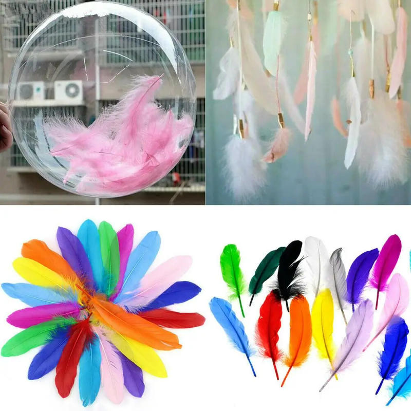 Description Picture 4 of item20/100PCS Colored Goose Feathers for Crafts 6-8inch/15-20cm jewelry Making Wedding Carnaval Dream Catcher Decoration Plumes Bulk
