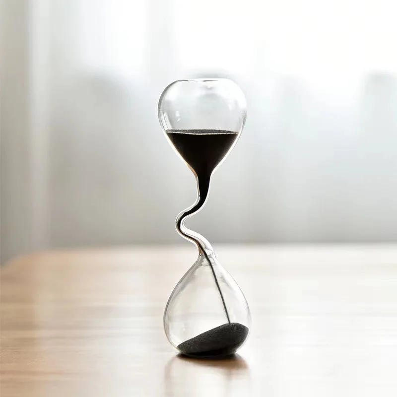 Description Picture 6 of item3D Creative Irregular Hourglass Timer Home Decoration Glass Hourglass Ornaments Household Items Sand Time Yellow Sand Timer
