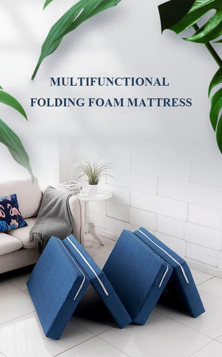 Description Picture 2 of itemFoldable Sponge Mattresses Office Lunch Break Single Bed Furniture Simple Mat Tatami Yoga Pad Memory Foam Folding Mattress