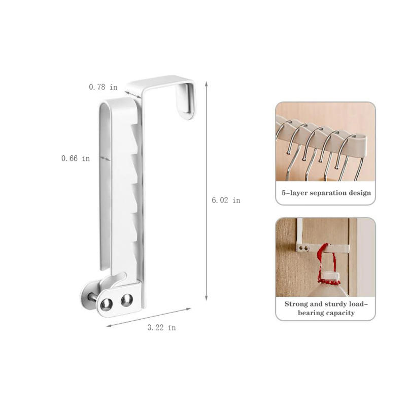 Description Picture 4 of itemOver The Door Coat Rack Portable Foldable Over The Door Drying Rack With 5 Grooves Over Door Hook Hanger For Hanging Clothes Hat