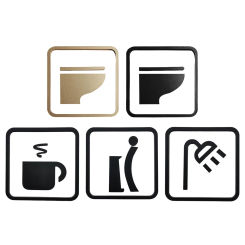 Door Sign Cafe Office Easy Installation Wall Plaque Decor Identification Sign for Commercial Shopping WC Business Parking Work