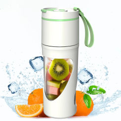 Portable Small Electric Juicer Stainless Steel Blade Cup Juicer Fruit Automatic Smoothie Ice Crusher Blender Kitchen Tool