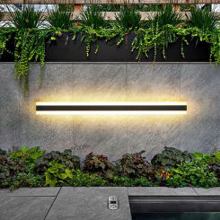 modern fancy linear long strip led wall lamps outdoor wall light outdoor waterproof exterior wall mounted for home