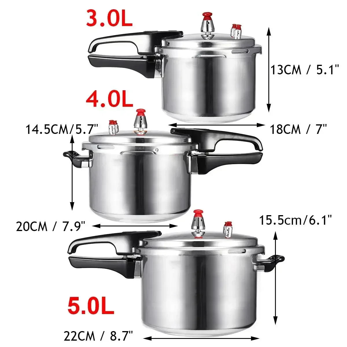 Description Picture 5 of item18/20/22/28cm Kitchen Pressure Cooker Electric Stove Gas Stove Energy-saving Safety Cooking Utensils Outdoor Camping 3/4/5/11L