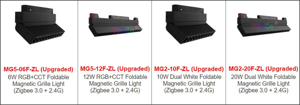 Description Picture 3 of itemMiboxer Zigbee 3.0 2.4G RF Remote Control smart Tuya 6W 12W RGBCCT 10W 20W Dual White LED Foldable Magnetic Grille Light 48V