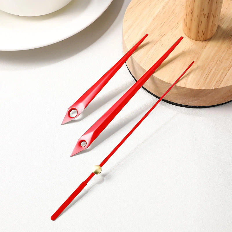 Description Picture 4 of item10 Sets Metal Clock Hands Self Made Wall Clock Aluminum Replacement Parts Craft Quartz Mute Hands Set Home Decor Alarm