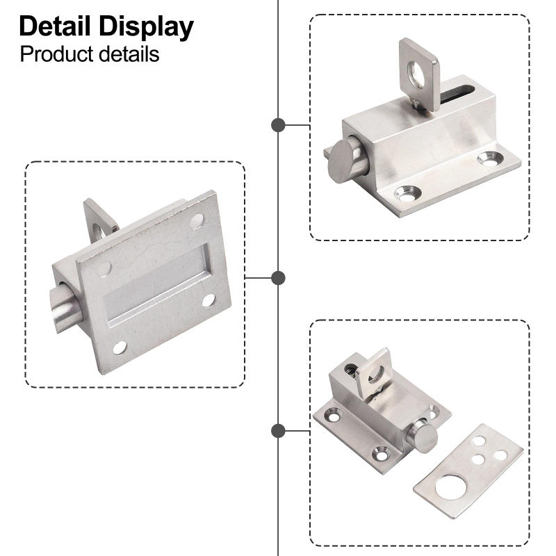Description Picture 5 of itemStainless Steel Spring Latch Lock Anti-theft Latch Automatic Latch Door Bolt Lock Automatic Door Latch Home Window Gate Security