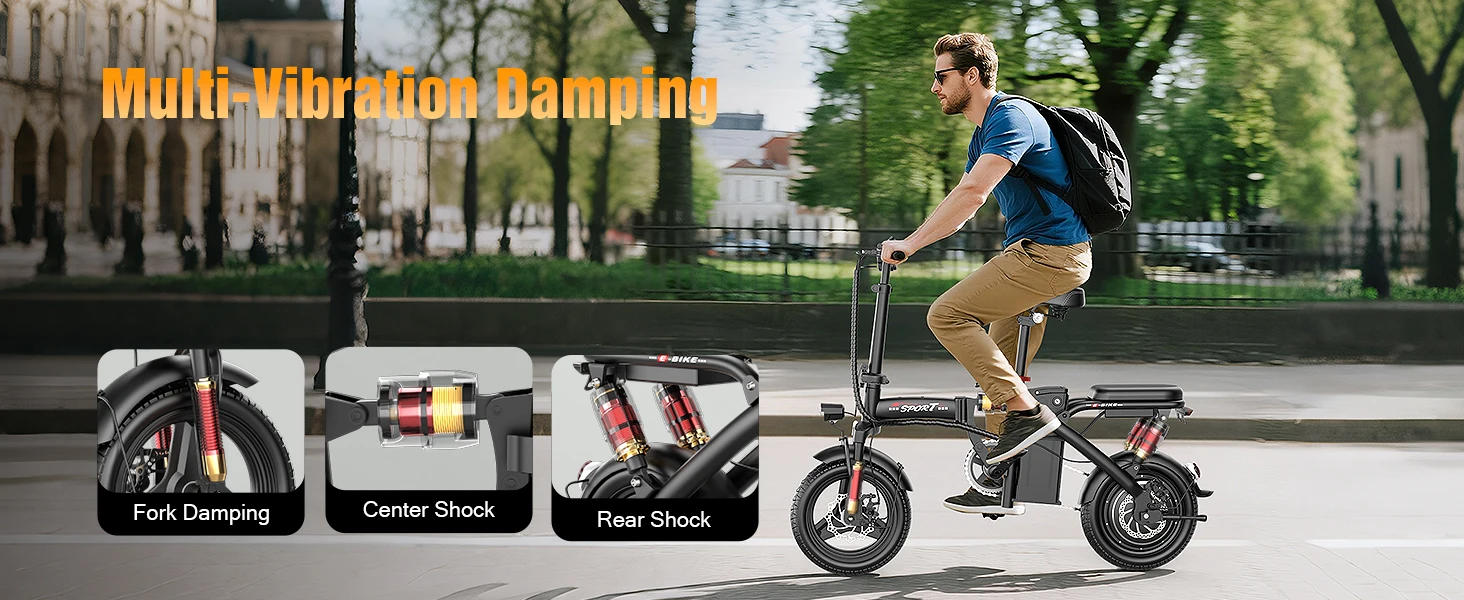 Description Picture 5 of itemMini Folding Electric Bike 48V 400W 30AH 14-inch Electric City Bike Folding Electric Bicycle Cheap Adult Battery Powered Scooter
