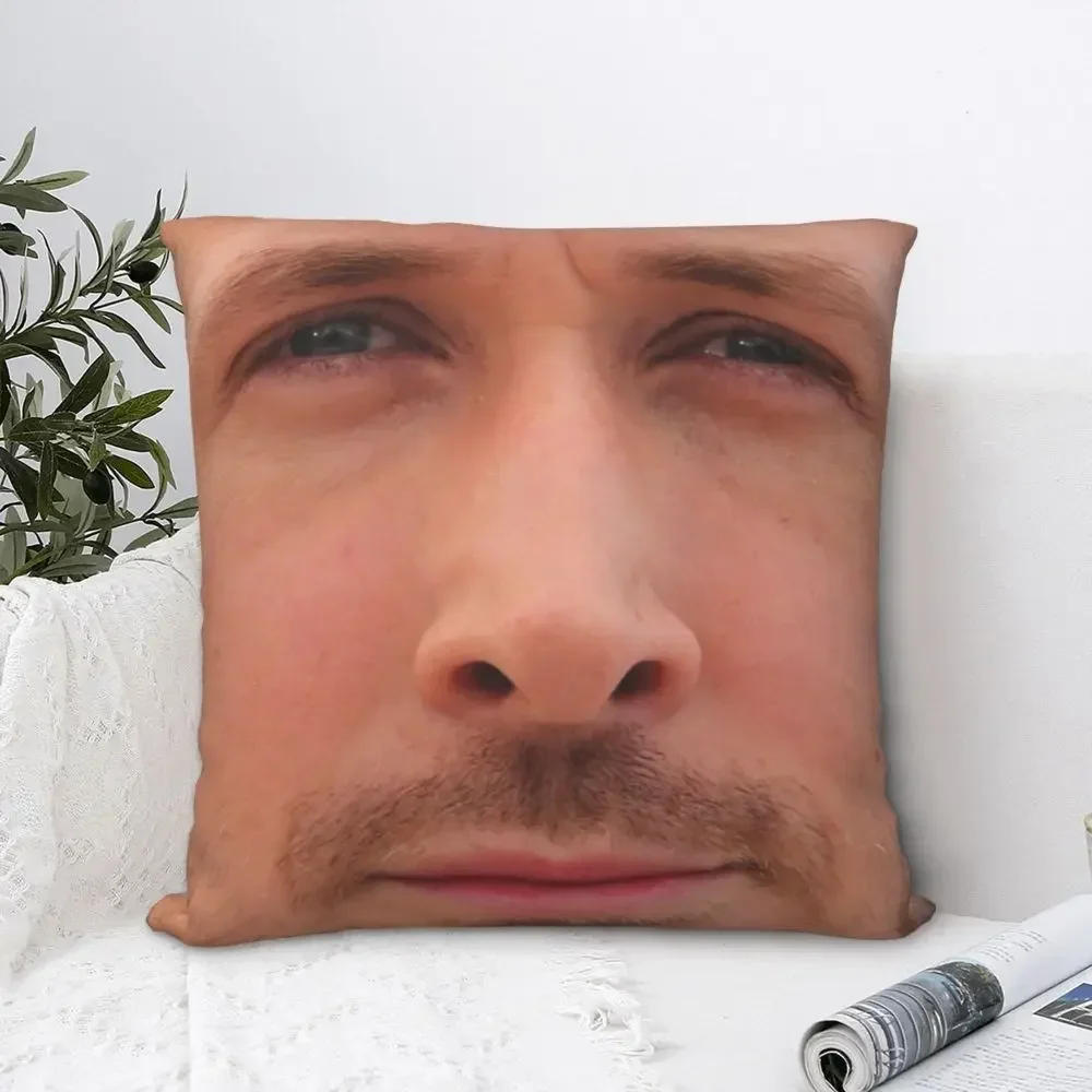 Description Picture 5 of item1pc Ryan Gosling Face printing Square Pillowcase Polyester Pattern Zip Decor Pillow Case Home Cushion Cover 45x45cm35x35cm